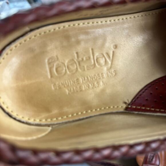 FootJoy Penny Loafer Men\'s 8.5 E Casual Chestnut Leather Handsewns In USA main image 7